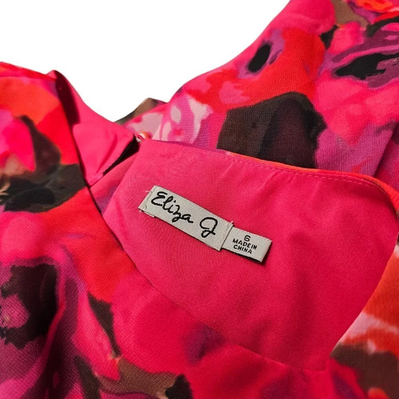 Eliza J  Womens Floral High Low Maxi Dress Size 6 - Picture 8 of 10